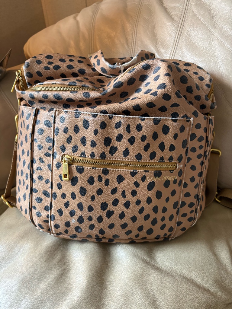 Fawn Design Leopard-Print Crossbody Bag In Tan And Black
